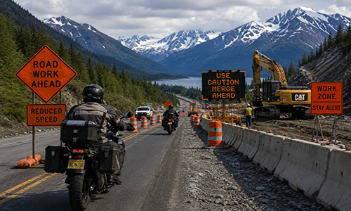 Motorcycle Risks In Alaska Road Work Zones