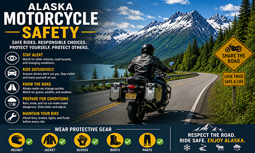 Motorcycles On Alaska Roads